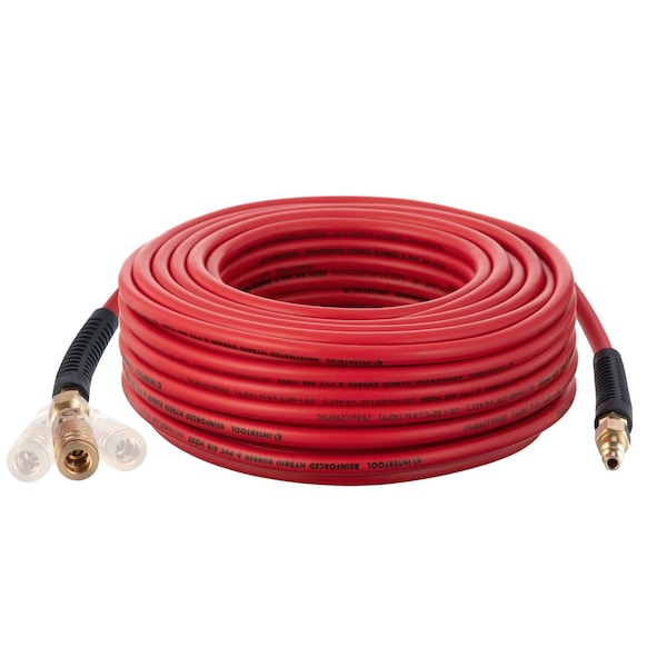 Intertool Hybrid Air Hose, 100 ft. x 1/4 in., Red PT08-1763 - main